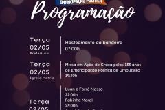 Programação da Festa de Emancipação Política 2023