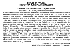 DISPENSA DE LICITAÇÃO No DV00009/2024