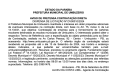 DISPENSA DE LICITAÇÃO Nº DV00010/2024