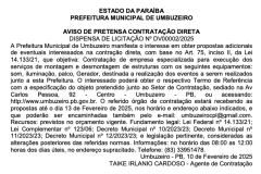 DISPENSA DE LICITAÇÃO Nº DV00002/2025