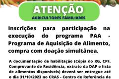 ???????? Atenção, agricultores familiares de Umbuzeiro! 