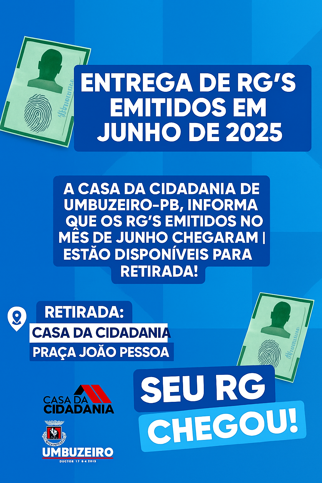 Retirada de RG