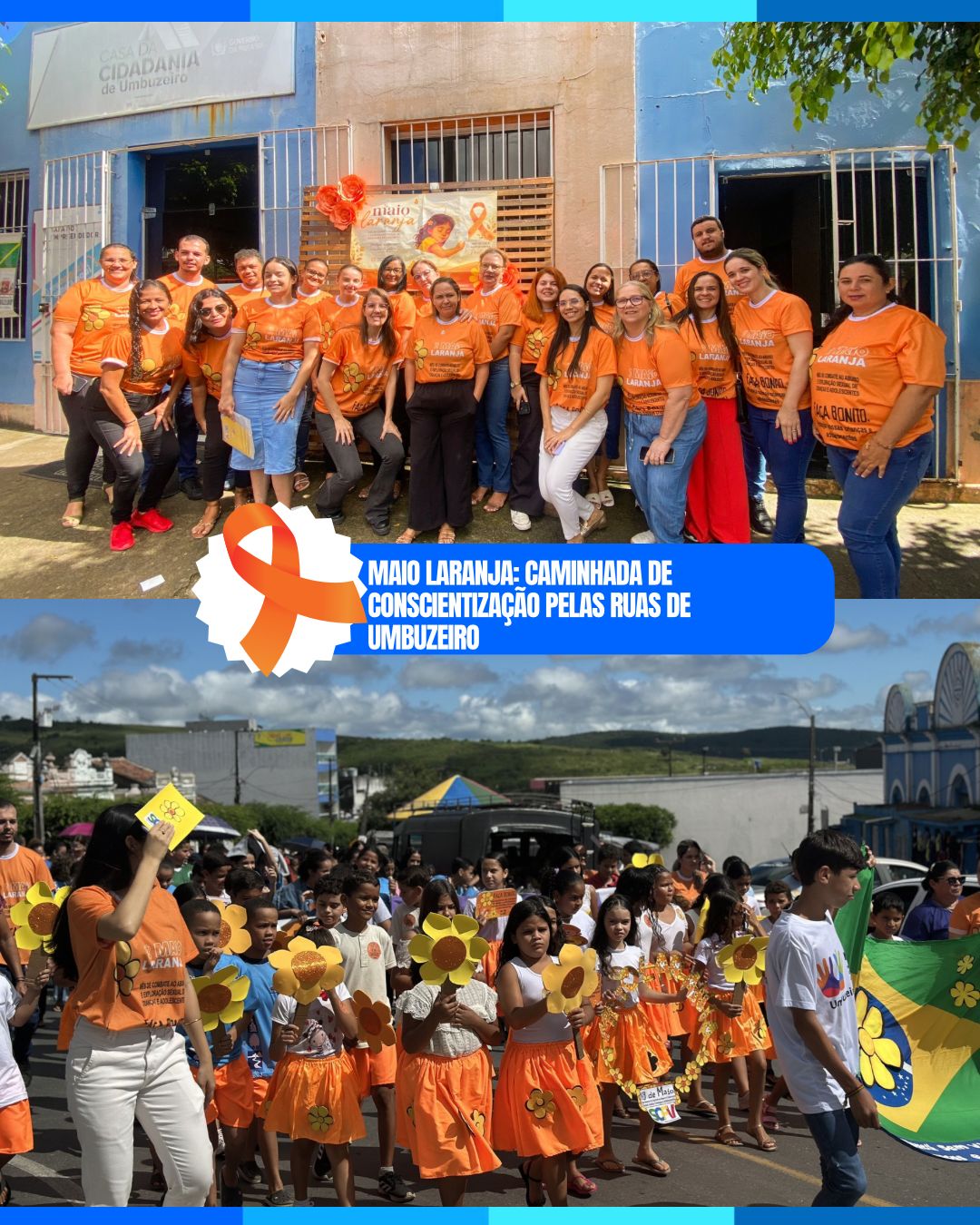 🚸 Caminhada marca mobilização do Maio Laranja em Umbuzeiro