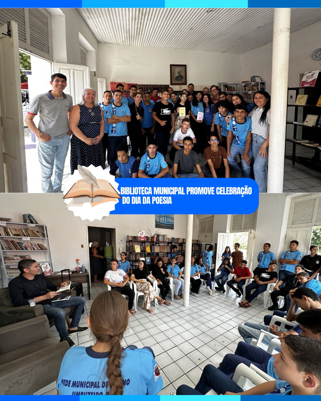 Biblioteca Municipal de Umbuzeiro promove comemoração do dia da Poesia