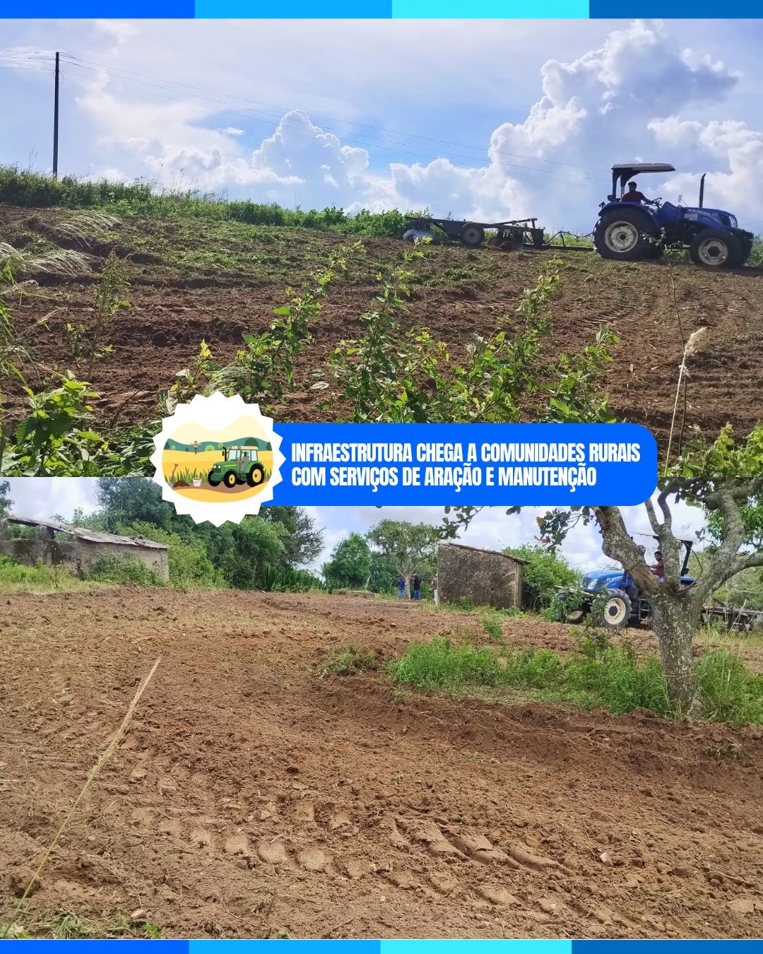 Comunidades Rurais de Umbuzeiro são Beneficiadas com Aração de Terras e Manutenção de Vias