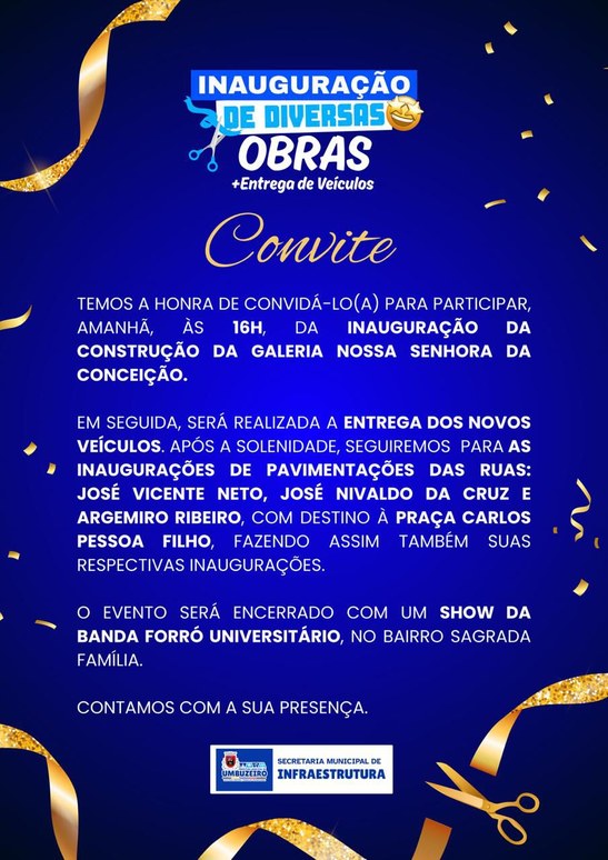 Inauguração de Diversas Obras Inauguração de Diversas Obras