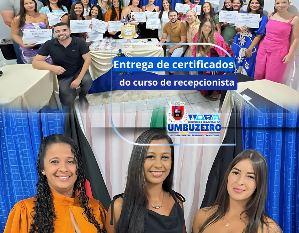 ENTREGA DOS CERTIFICADOS DO CURSO DE RECEPCIONISTA!