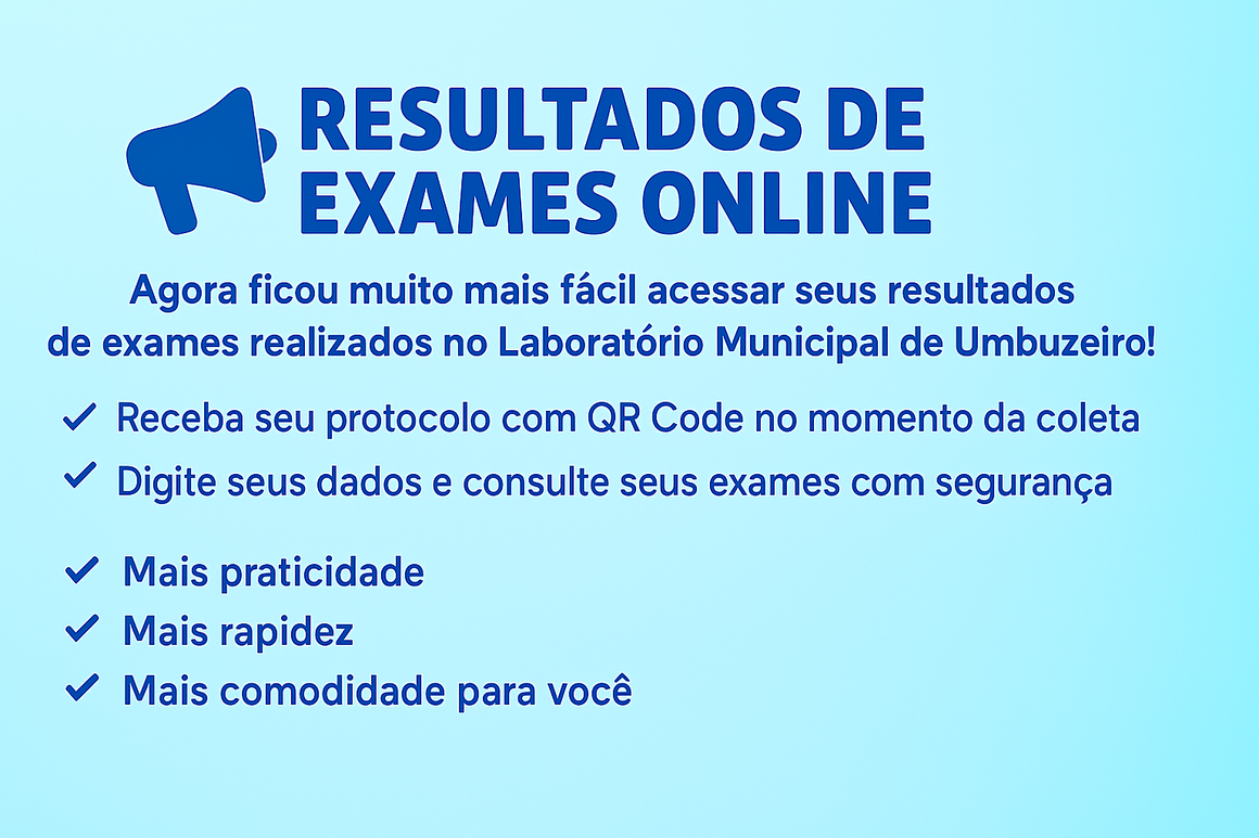 📢 Resultados de Exames Online