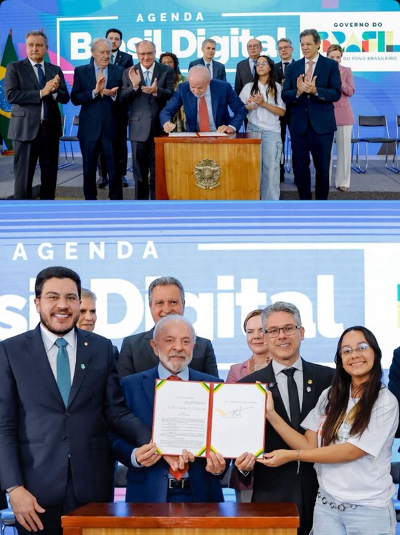 ✨ A jovem umbuzeirense Eloa Martins esteve em Brasília, ao lado do presidente Lula, representando o Comitê de Participação dos Adolescentes do CONANDA 🙌👩‍💻.