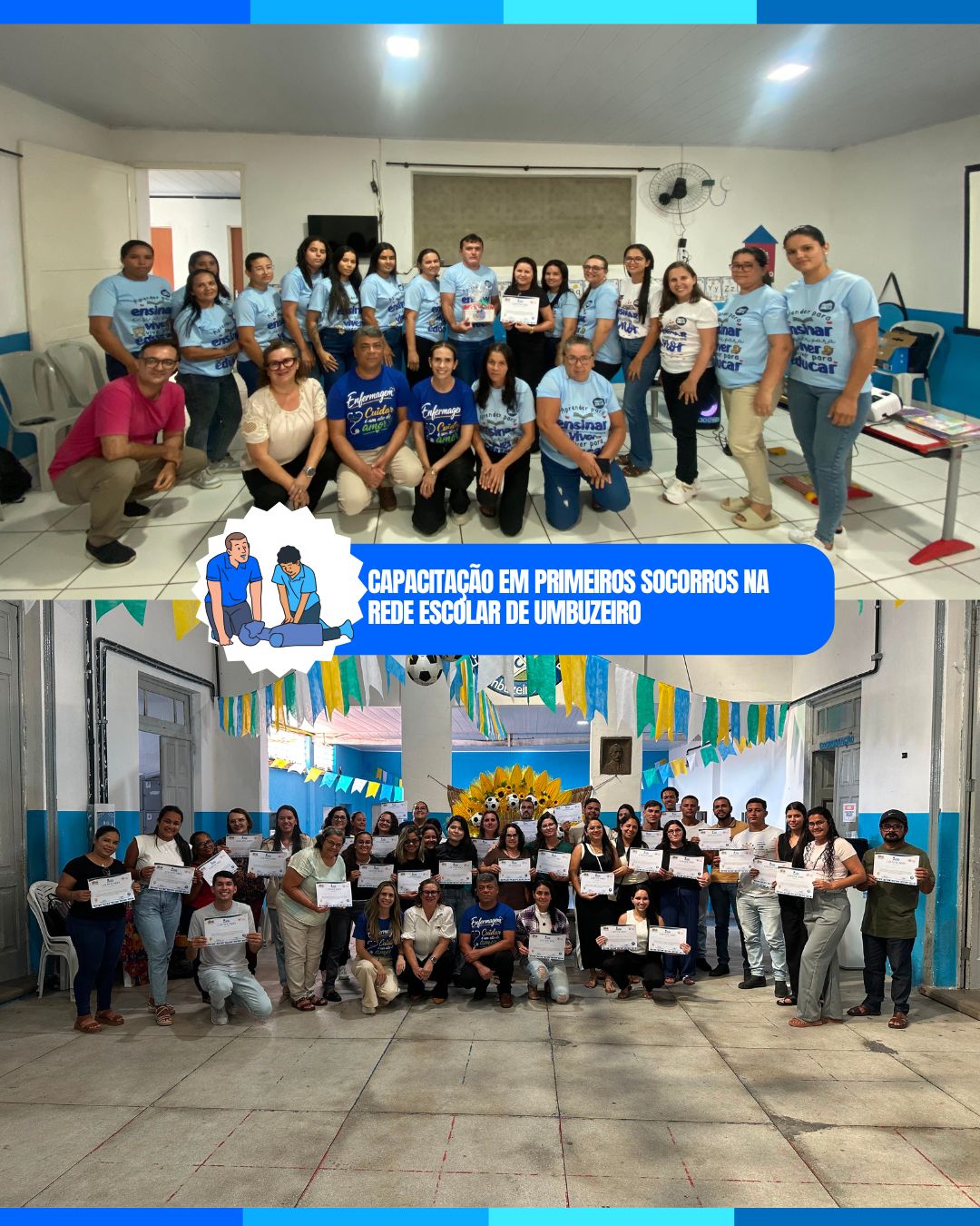 Prefeitura de Umbuzeiro realiza curso de primeiros socorros para profissionais da rede municipal de ensino