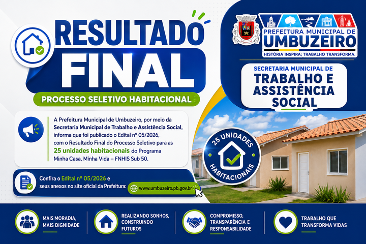 📢 RESULTADO FINAL | PROCESSO SELETIVO HABITACIONAL 🏠