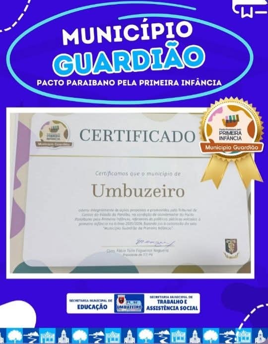 Umbuzeiro recebeu o certificado “Município Guardião Umbuzeiro recebeu o certificado “Município Guardião